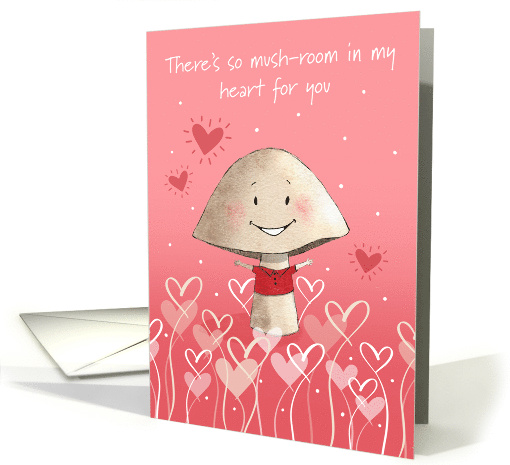 Cute Mushroom Character Valentine's Day card (1821564)