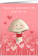Cute Mushroom Character Valentine’s Day card
