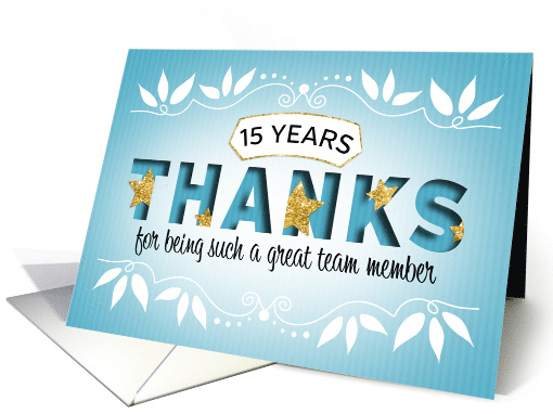 Employee 15th Anniversary Thanks card (1839384)