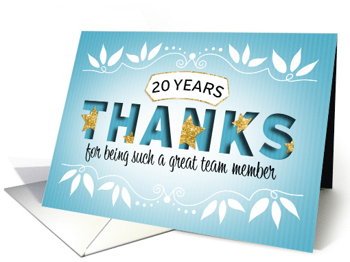 Employee 20th Anniversary Thanks card (1839386)