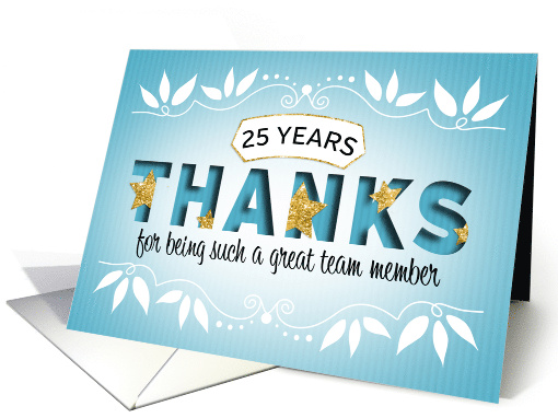 Employee 25th Anniversary Thanks card (1839388)