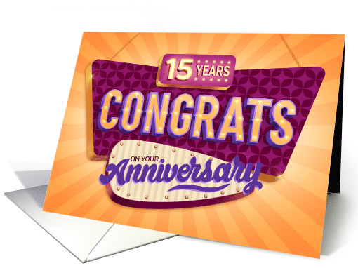 Employee 15th Anniversary Retro Signage card (1839942)