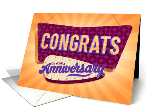 Employee Anniversary Retro Signage card (1839950)