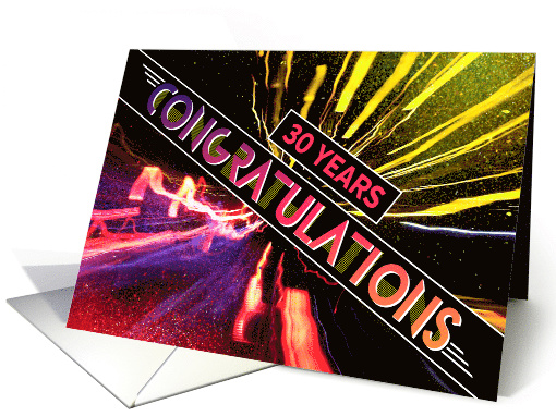 Employee 30th Anniversary Fun Dynamic Congratulations card (1854946)