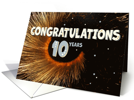 Employee 10th Anniversary Swirl and Stars card (1876850)