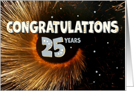 Employee 25th Anniversary Swirl and Stars card