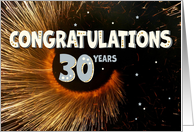 Employee 30th Anniversary Swirl and Stars card