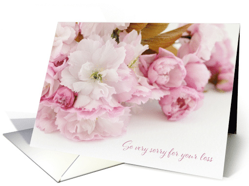 Pink Blossom So Very Sorry For Your Loss card (1918324)