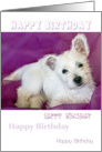 Birthday Card - Cute West Highland Terrier Puppy card