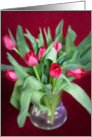 Blank Greeting Card - Vase of Tulips card