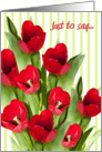 Just to say Card - Bunch of Tulips card