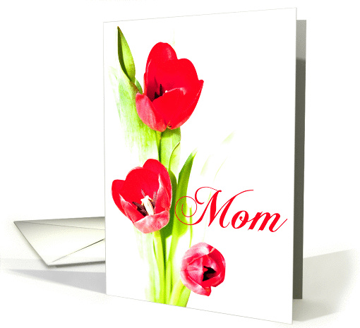 Mother's Day Card - Contemporary Tulip Design for Mom card (810711)