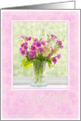 Birthday Card - Vase of Flowers card
