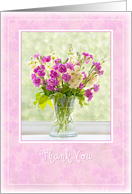 Thank You Card - Vase of Flowers card