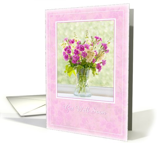 Get Well Card - Vase of Flowers card (811370)