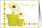 Thank you Card - Dots, Pots and Flowers Fun card