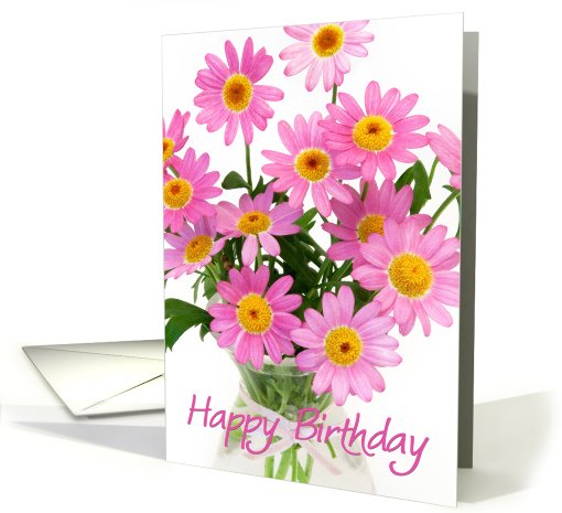 Birthday Card - Pink Floral Abundance card (821848)