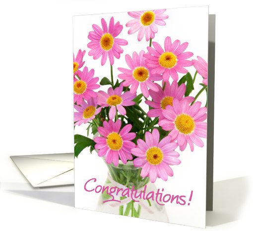 Congratulations Card - Pink Floral Abundance card (821851)