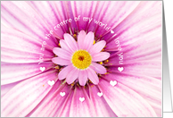 I Love You Greeting Card - Centre of my World, Hearts and Flowers card