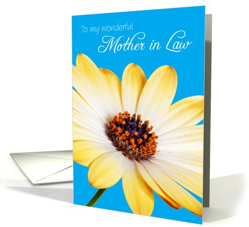 Mother in Law Birthday Card - Sunny Flower against a Blue... (830404)