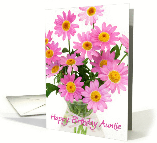 Auntie Birthday Card - Pink Floral Abundance card (835044)