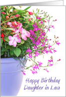 Daughter in Law Birthday Card - Mixed Flowers in a Flower Pot card