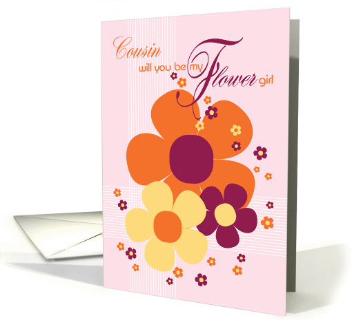 Cousin Flower Girl Invite Card - Sunshine Colours... (840650)