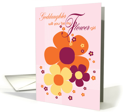 Goddaughter Flower Girl Invite Card - Sunshine Colours... (840684)