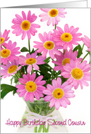 Second Cousin Birthday Card - Pink Floral Abundance card
