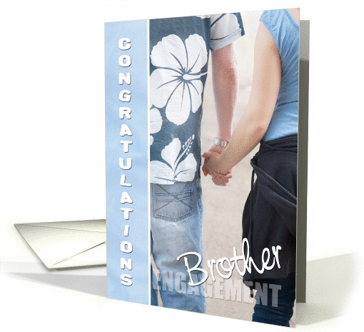 Brother Congratulations on Your Engagement Card - Holding Hands card