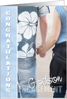 Godson Congratulations on Your Engagement Card - Holding Hands card