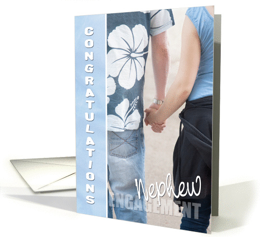 Nephew Congratulations on Your Engagement Card - Holding Hands card