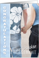 Step Daughter Congratulations on Your Engagement Card - Holding Hands card