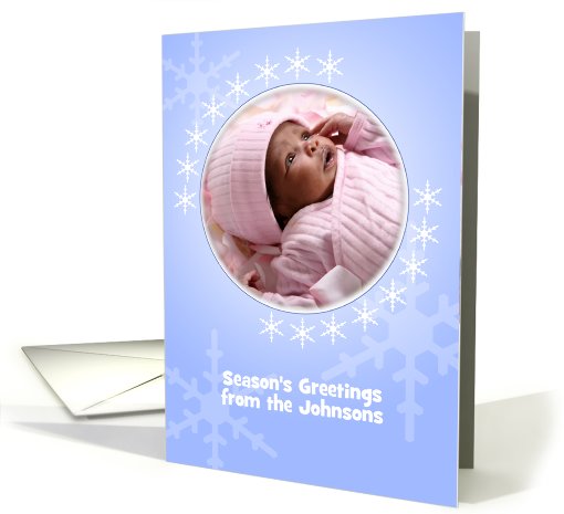 Christmas Photo Card Border - Snowflakes card (848958)