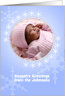 Christmas Photo Card Border - Snowflakes card