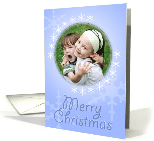 Christmas Photo Card Border - Snowflakes card (851051)