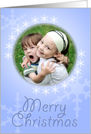 Christmas Photo Card Border - Snowflakes card