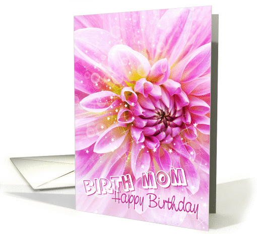 Birth Mom Birthday Card - Exciting Party Time Floral card (853842)