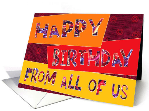 Birthday Card - Happy Birthday From All Of Us card (859288)