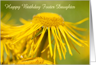 Foster Daughter Birthday Card - Yellow Flowing Floral card