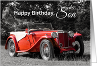 Son Birthday Card - Red Classic Car card