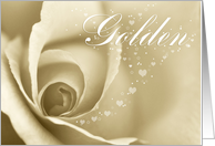 Golden Wedding Anniversary - Gold Colored Rose card