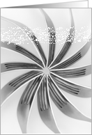 Blank Greeting Card - Artistic Forks VIII card