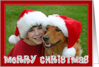 Christmas Photo Card - Sparkle Effect Merry Christmas card