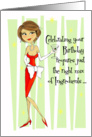 Martini Birthday Girl in Cocktail Dress card