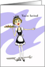 French Maid Party Invitation card