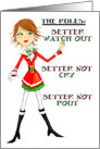 Christmas Girl Follow the Rules, Better Not Pout! card