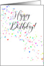 Happy Birthday Ink and Confetti Card