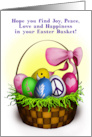 Peace-filled Easter Basket with Eggs card