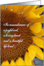 Sympathy Sunflower card